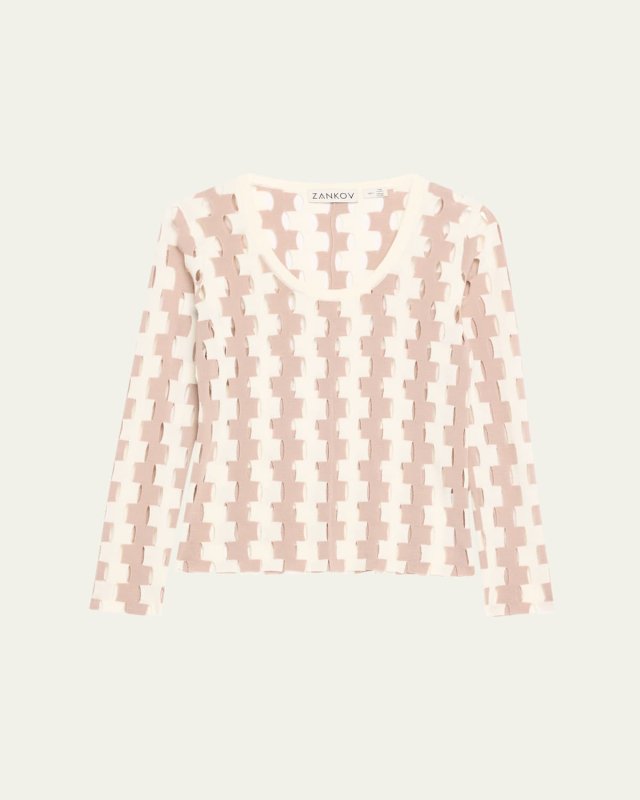 Rita Abstract Merino Wool Top